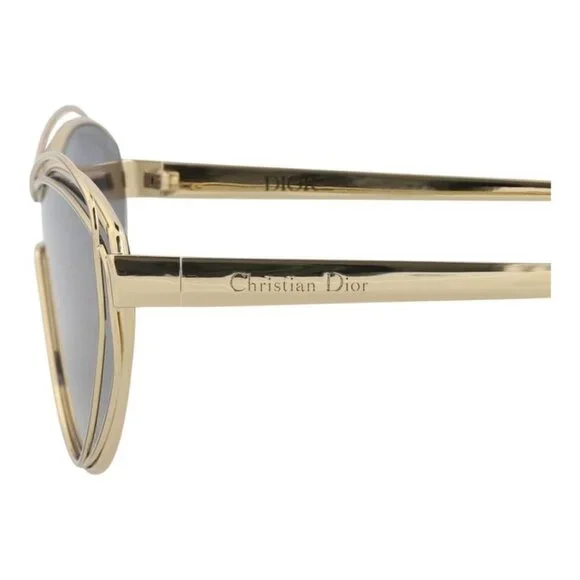 Dior Womens Cat Eye Gold Gold Blue Fashion Designer Eyewear